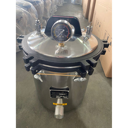 Medical Autoclave Steam Electric or LPG Heated Portable Pressure Steam Sterilizer #