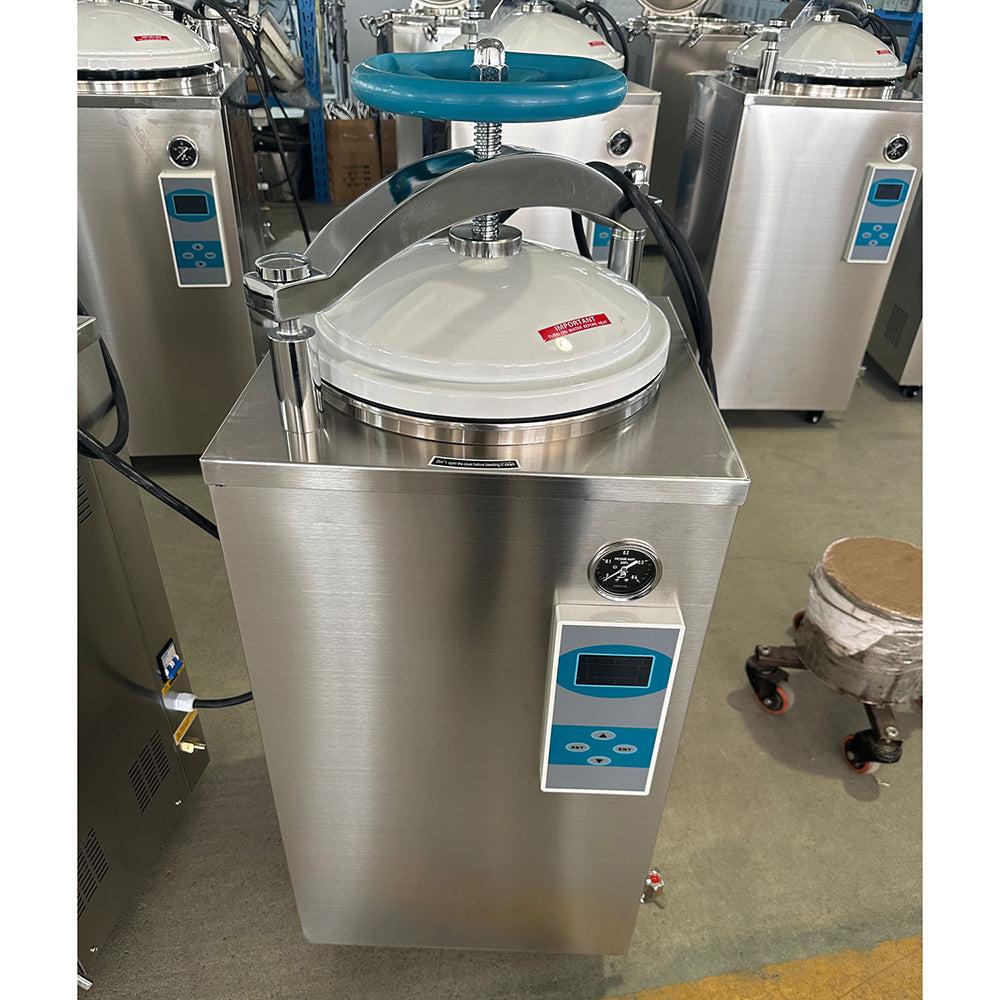 Autoclave Vertical Sterilization Machine Hand Wheel Type Vertical Pressure Steam Sterilizer #