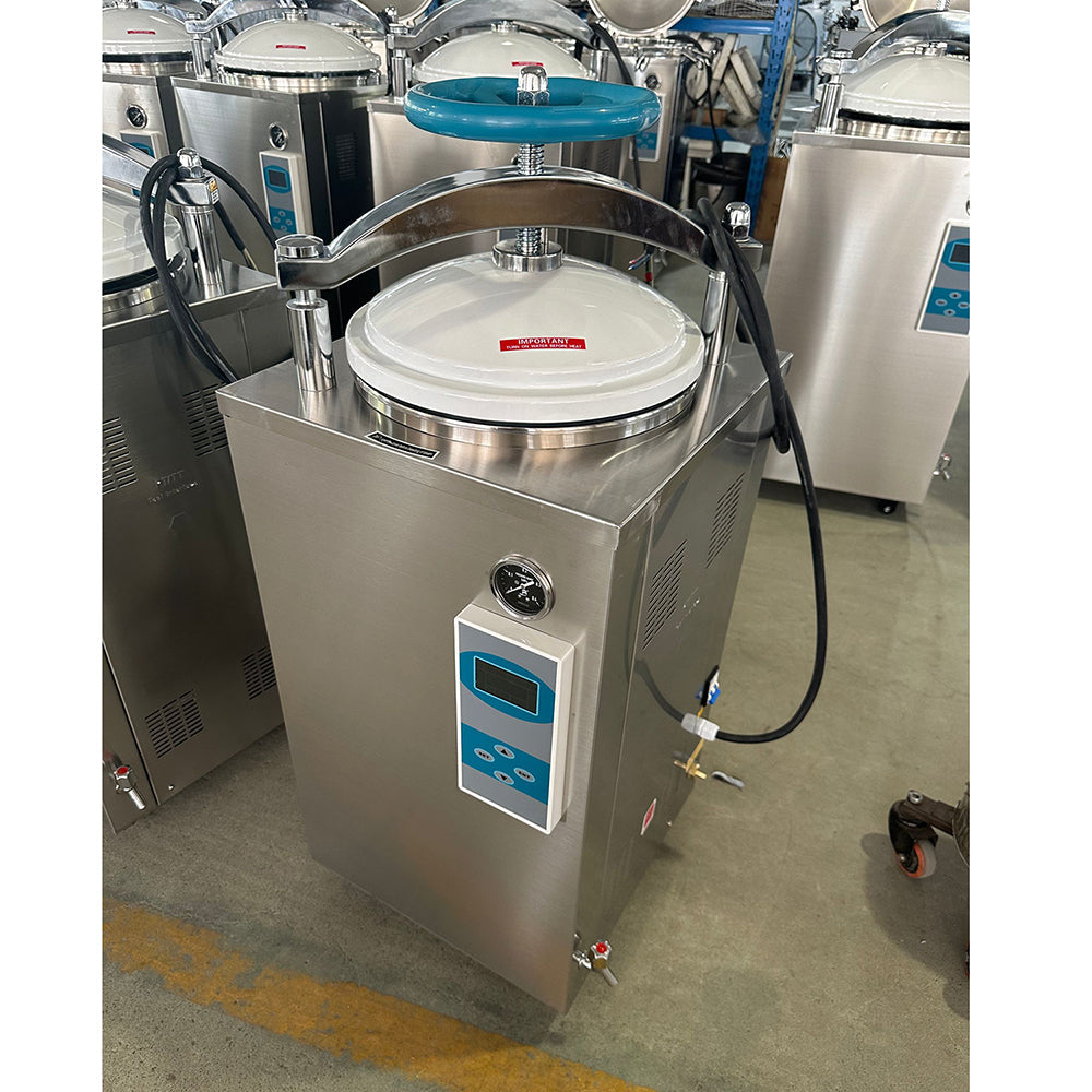 Autoclave Vertical Sterilization Machine Hand Wheel Type Vertical Pressure Steam Sterilizer #