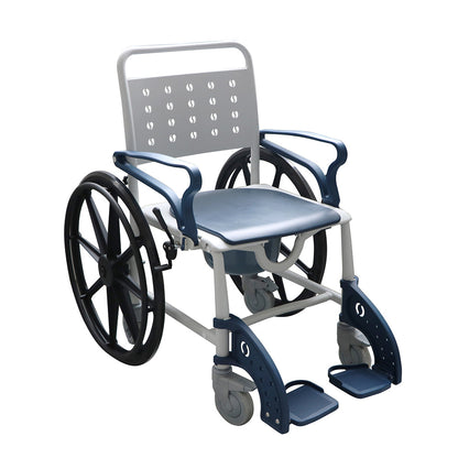 Adjustable Bath Commode Wheel Chair Foldable Disabled Commode Chair #