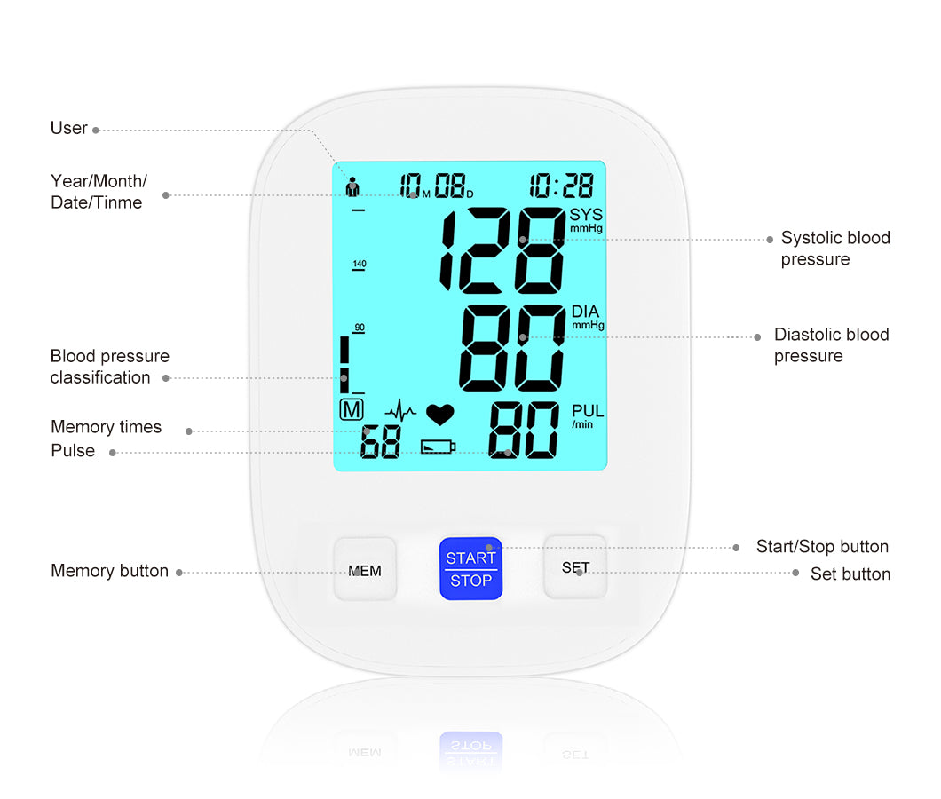 Arm Sphygmomanometer Automatic Blood Pressure Monitor #