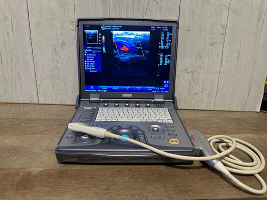 GE Logiq E portable ultrasound 2008 with 4C-Rs Abdominal  probe #