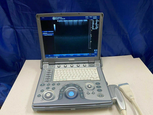 GE LOGIQ E PORTABLE ULTRASOUND MACHINE WITH 1 PROBE (12L) MANUFACTURED 2010 #