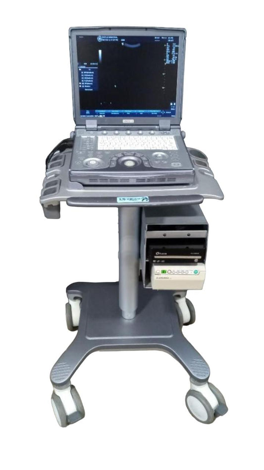 GE Logiq E portable ultrasound with 8L-RS probe MSK/Vascular on the cart #