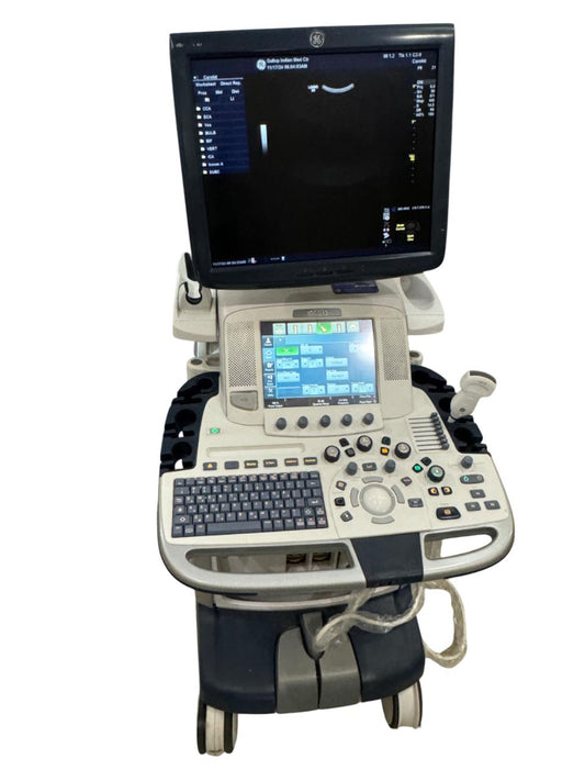GE Logiq  E9 4D Ultrasound with two Probe Volumetric RAB6 &Convex C2-9 DOM 2014 #
