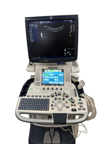 GE Logiq  E9 4D Ultrasound with two Probe Volumetric RAB6 &Convex C2-9 DOM 2014 #