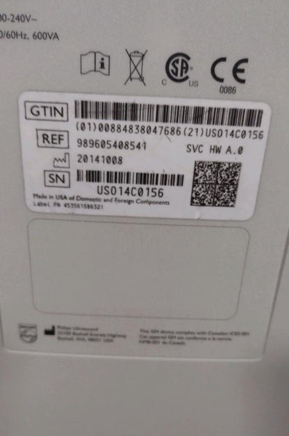 PHILIPS EPIQ C Ultrasound- 2014 All Options Activated & two probes C5-1 , L12-3 #
