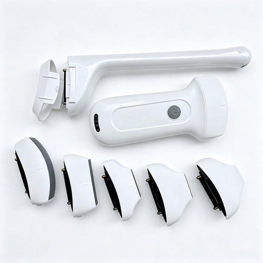 Global Healthcare Medical interchangeable-probe handheld wireless Doppler ultrasound scanner with magnetic probe connection for point-of-care imaging