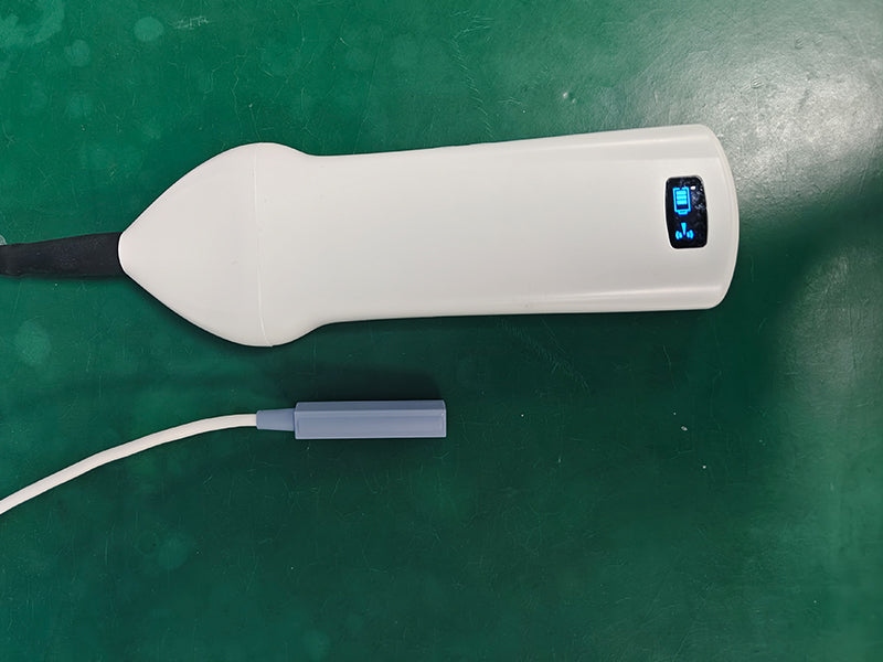 Global Healthcare Medical finger-sleeve probe handheld ultrasound scanner with 192-element linear array for hands-free imaging