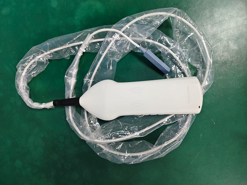 Global Healthcare Medical finger-sleeve probe handheld ultrasound scanner with 192-element linear array for hands-free imaging