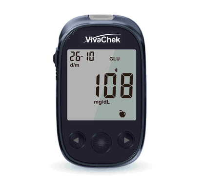 Global Healthcare Medical GHM 6IN1 US multi-function monitoring system - Six-in-one meter for glucose, ketone, hemoglobin, total cholesterol, and uric acid testing with optional Bluetooth connectivity, 1,000-result memory, and Guard app compatibility for home health monitoring