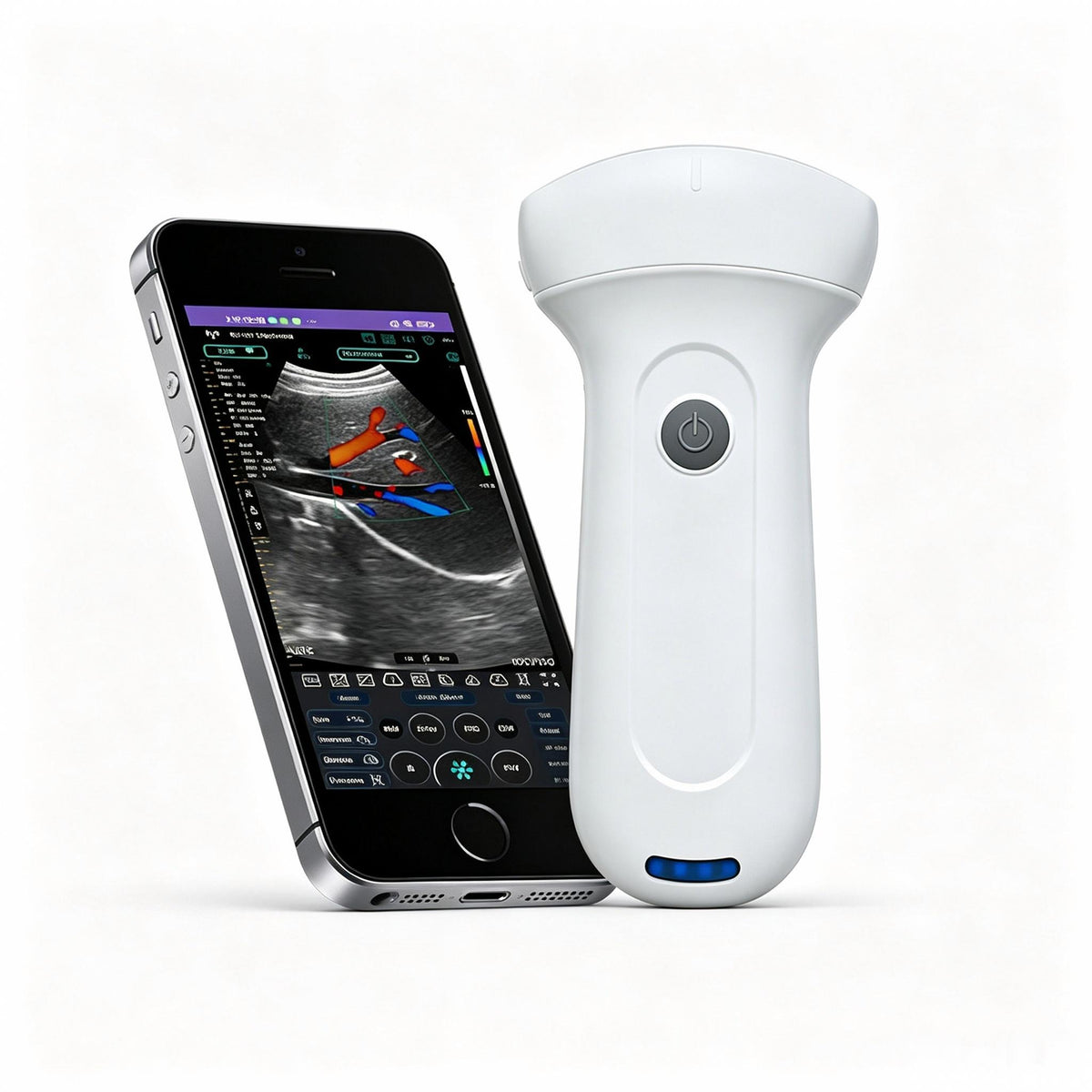 Global Healthcare Medical palm-sized wireless convex ultrasound scanner with 192-element probe for abdominal and point-of-care imaging