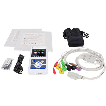 Dynamic Electrocardiograph System 24 Hours Holter ECG Machine #
