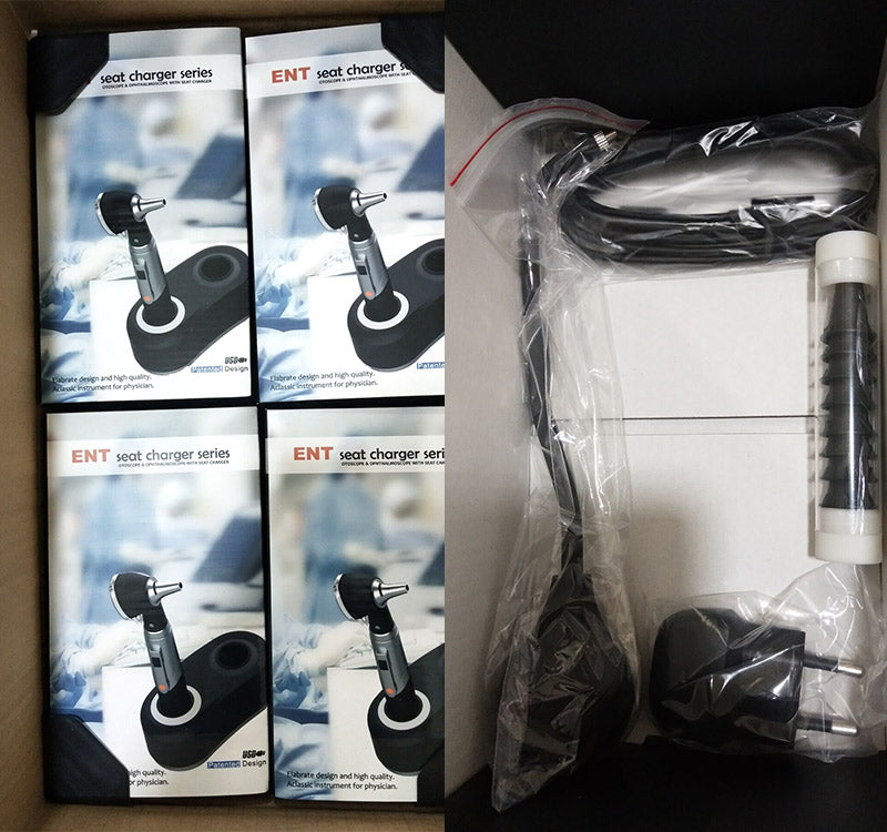 FDA Portable Fiber Optic Otoscope with Charger for ENT diagnostic #