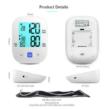 Arm Sphygmomanometer Automatic Blood Pressure Monitor #