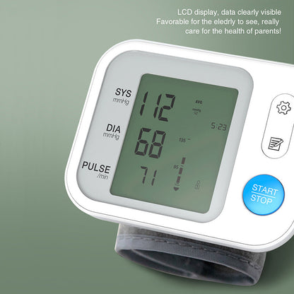 Wrist Blood Pressure Monitor Portable BP Machine Sphygmomanometer #