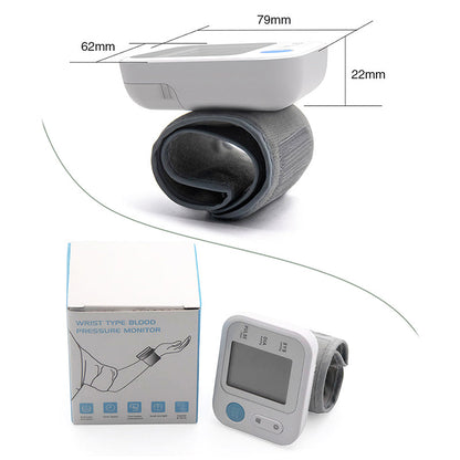 Wrist Blood Pressure Monitor Portable BP Machine Sphygmomanometer #