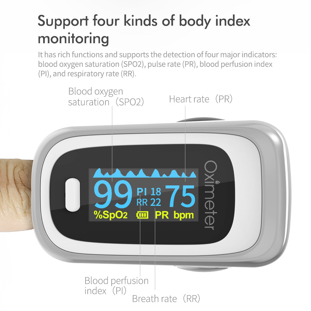 Finger Blood Oxygen OLED Display Fingertip Pulse Oximeter #