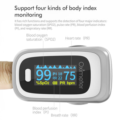 Finger Blood Oxygen OLED Display Fingertip Pulse Oximeter #