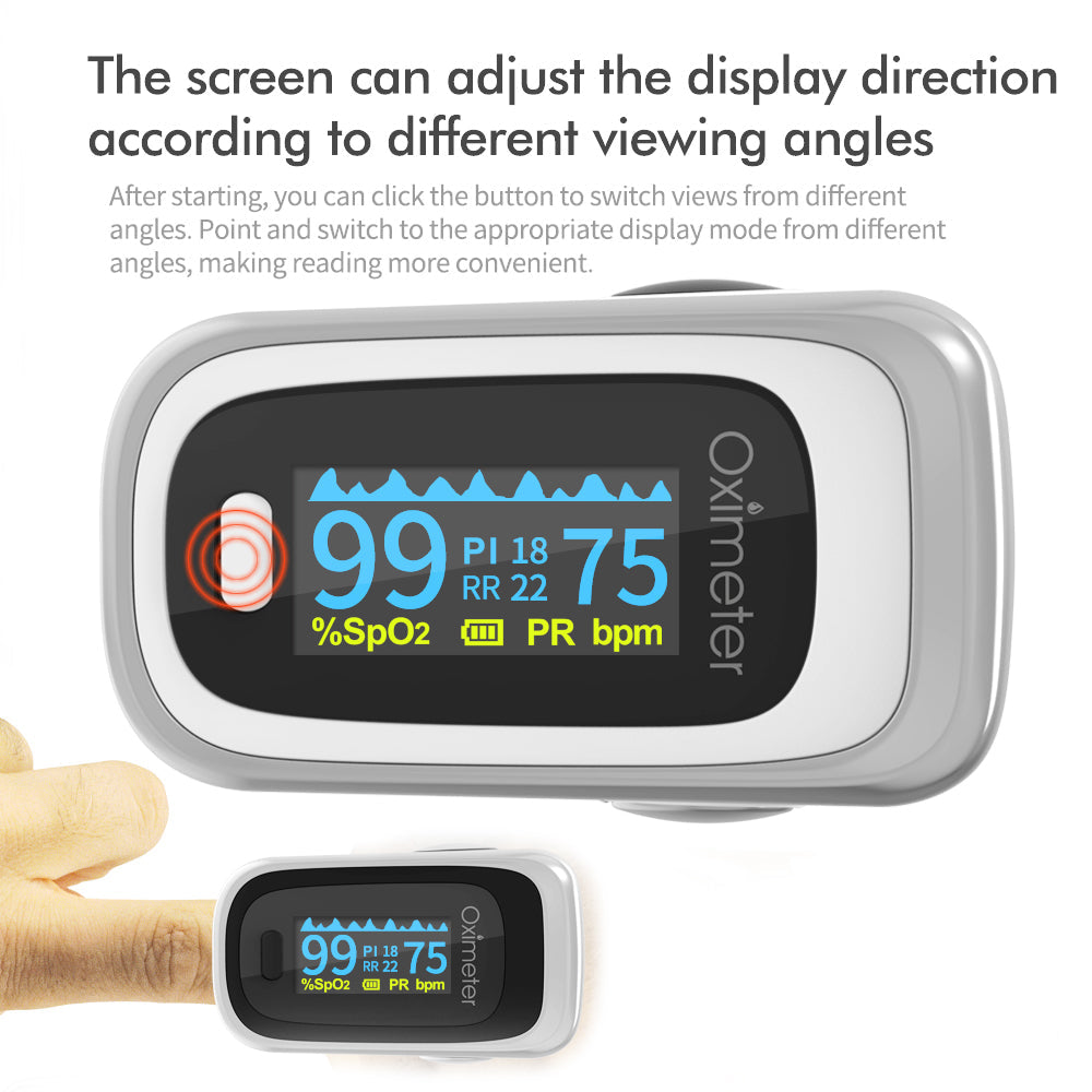 Finger Blood Oxygen OLED Display Fingertip Pulse Oximeter #