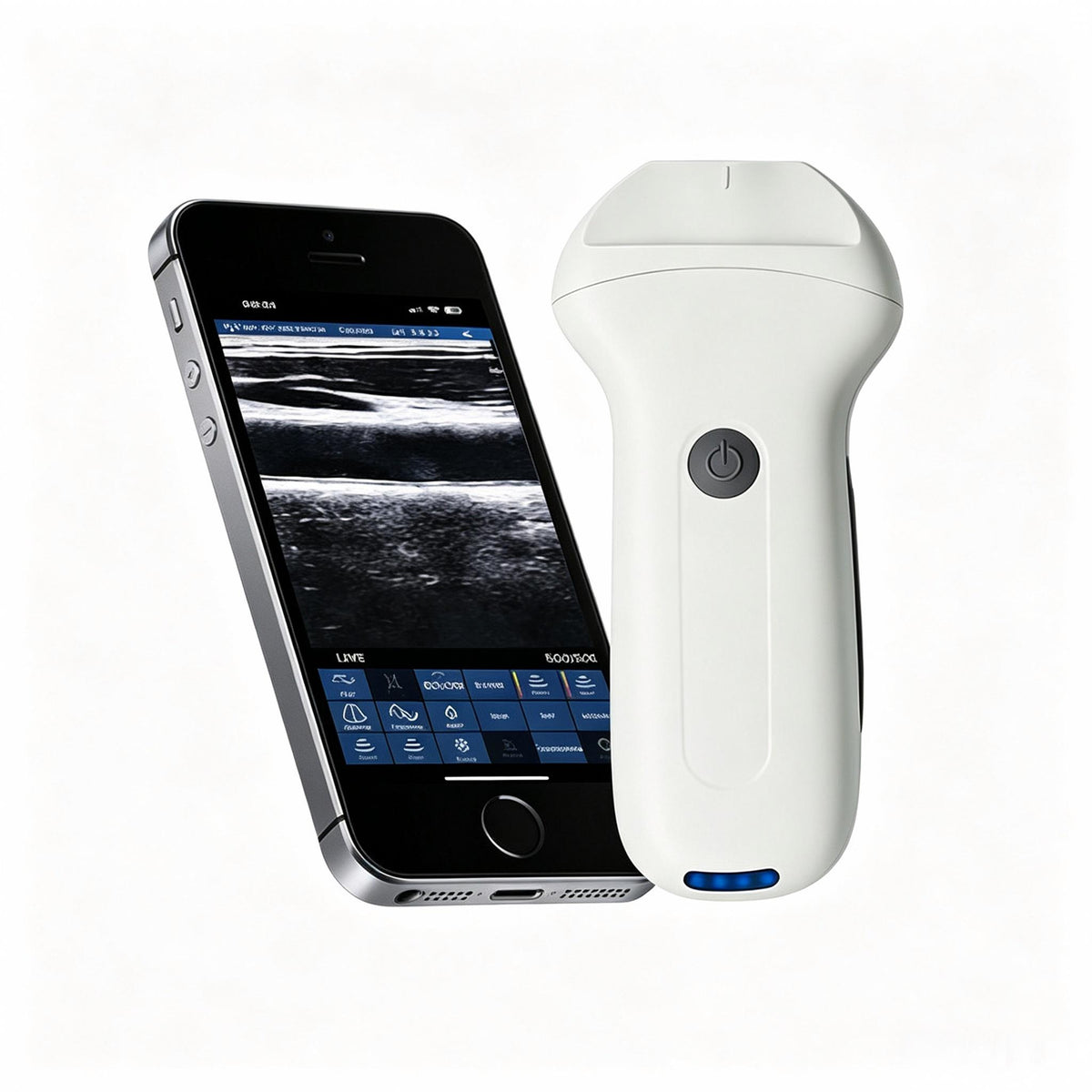 Global Healthcare Medical palm-sized wireless linear ultrasound scanner with 192-element probe for high-resolution superficial imaging