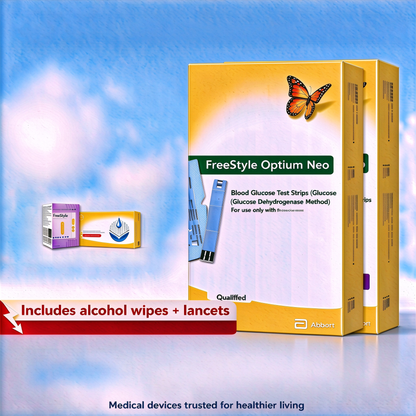 Abbott Home Blood Glucose Test Strips, No Coding Required (50 Strips and Lancets), Compatible with Libre