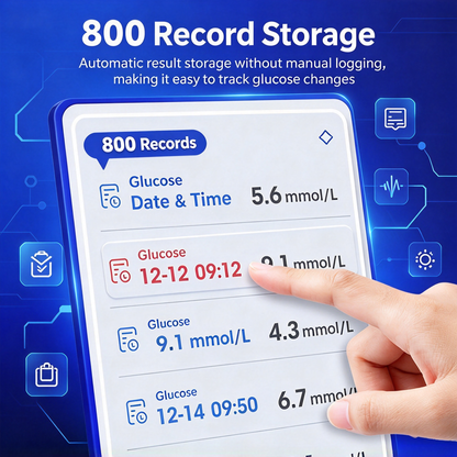 Abbott Blood Glucose Test Strips, Accurate No-Code Home Use, 50 Test Strips with Free HS-BG01 Blood Glucose Meter