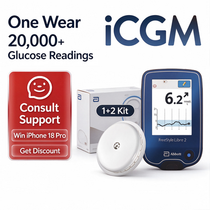 Abbott [New Major Launch] FreeStyle Libre 2 Continuous Glucose Monitoring System, 1 Box
