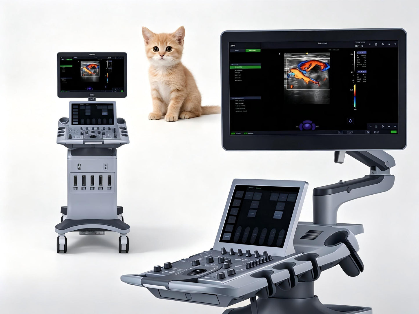 EDAN Acclarix LX2 Vet veterinary ultrasound system with 21.5-inch display and 14-inch touchscreen