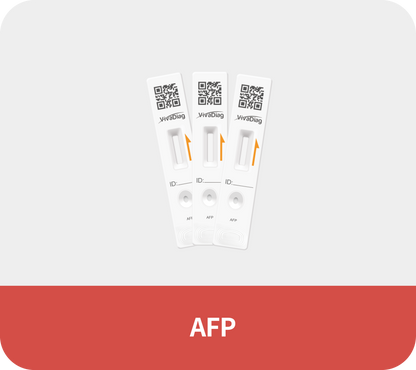 Global Healthcare Medical GHM AFP US alpha fetoprotein test kit (FIA) - quantitative fluorescence immunoassay for AFP measurement in whole blood, serum, or plasma with 15-minute test time and 5-400 ng/mL measuring range