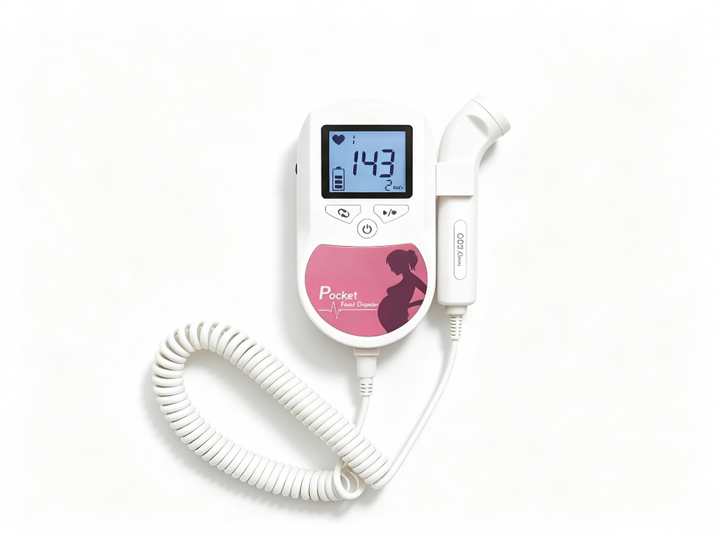 Baby Sound C Pocket Fetal Doppler | Handheld Fetal Heart Rate Monitor with 3 Modes #