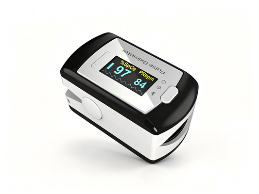 CMS50ED Fingertip Pulse Oximeter | Dual-Color OLED SpO2 Monitor with Rechargeable Battery #
