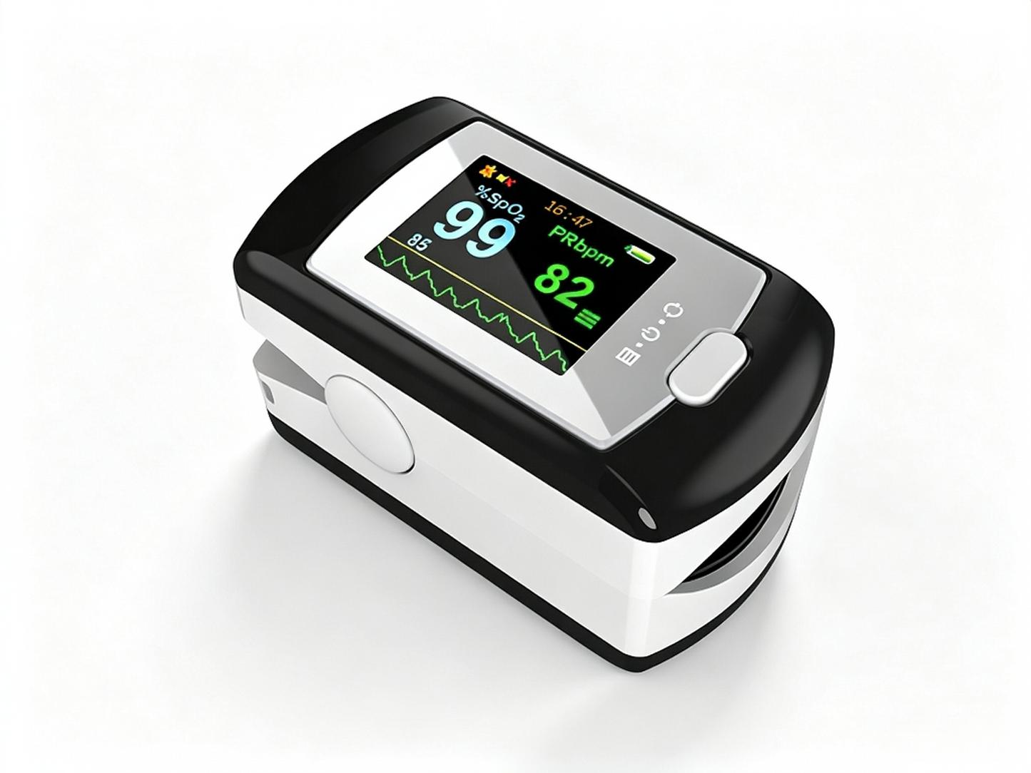 CMS50E Fingertip Pulse Oximeter | Portable SpO2 Monitor with Data Storage & PC Upload #