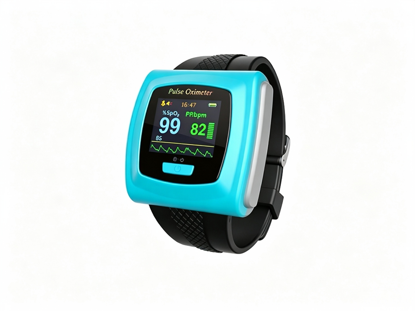 CMS50F Wrist Pulse Oximeter | Wearable SpO2 Monitor with 24-Hour Data Storage & PC Software #