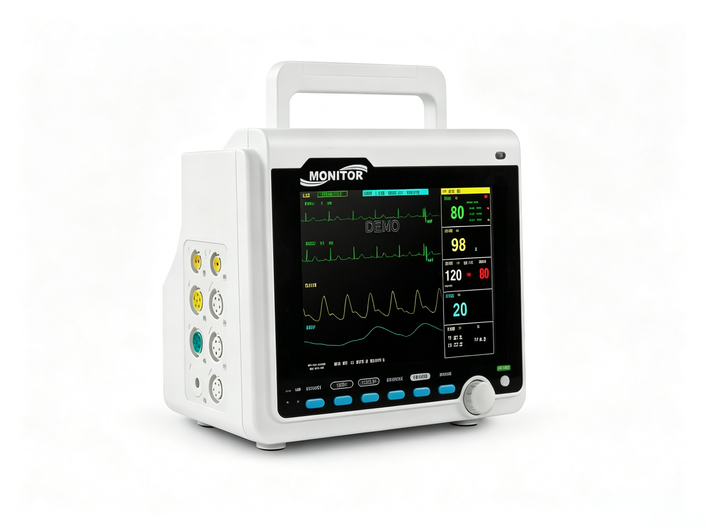 CMS6000 Patient Monitor | 8" Multi-Parameter Vital Signs Monitor with ECG, NIBP, SpO2 #