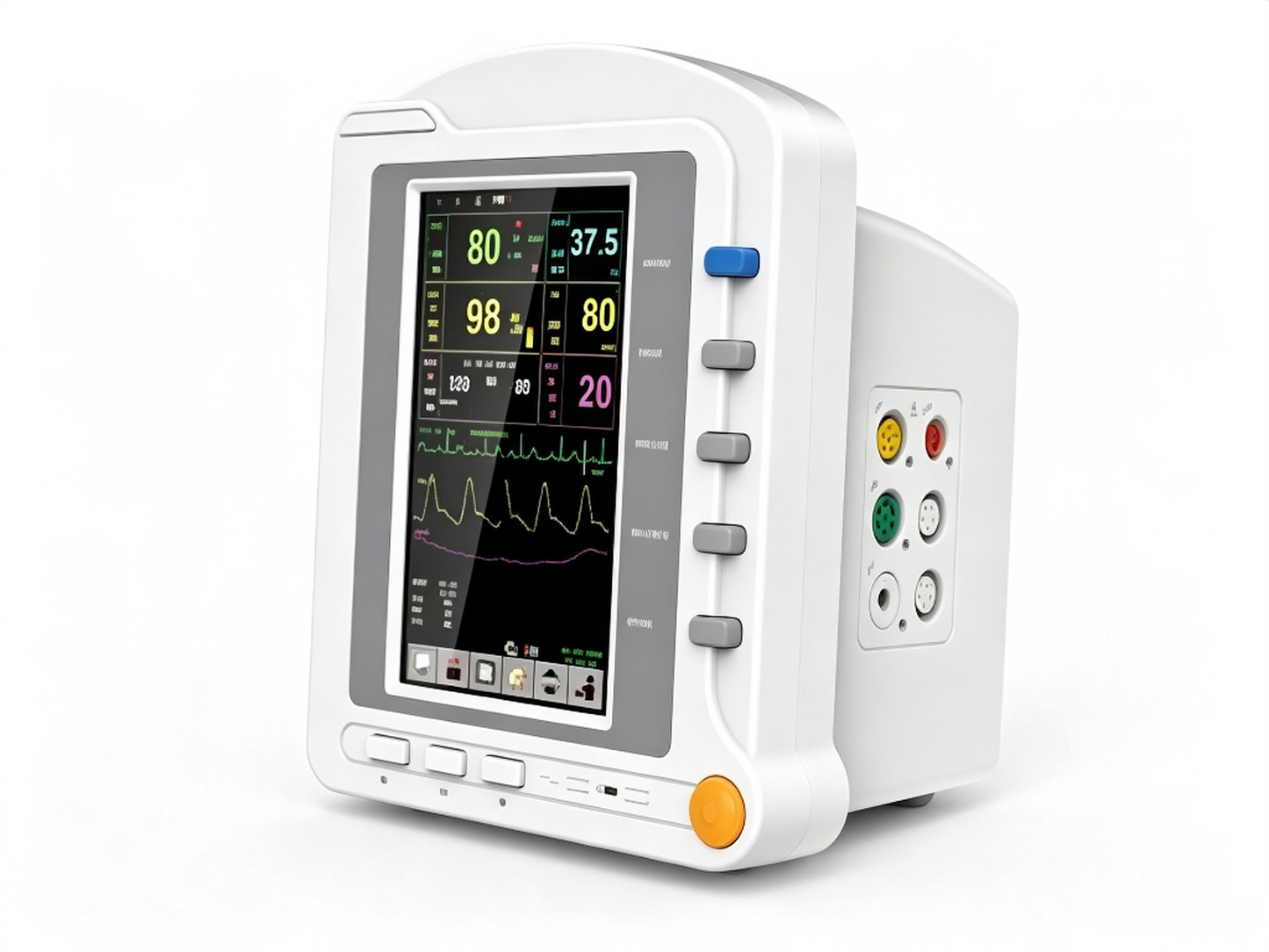 CMS6500 Patient Monitor | 7" Touch Screen Multi-Parameter Vital Signs Monitor #