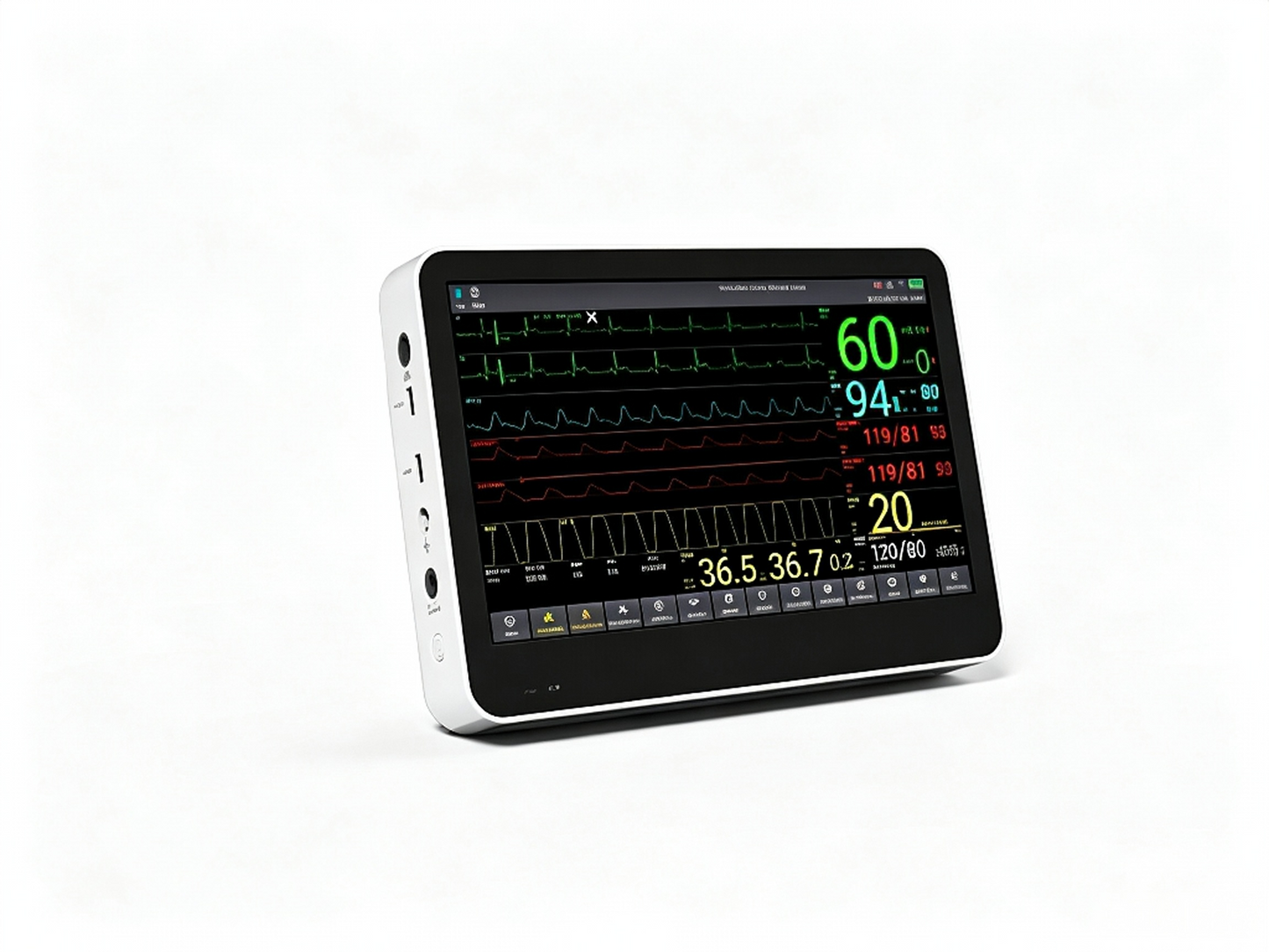CMS8500 Patient Monitor | 14" Touch Screen Multi-Parameter Vital Signs Monitor #