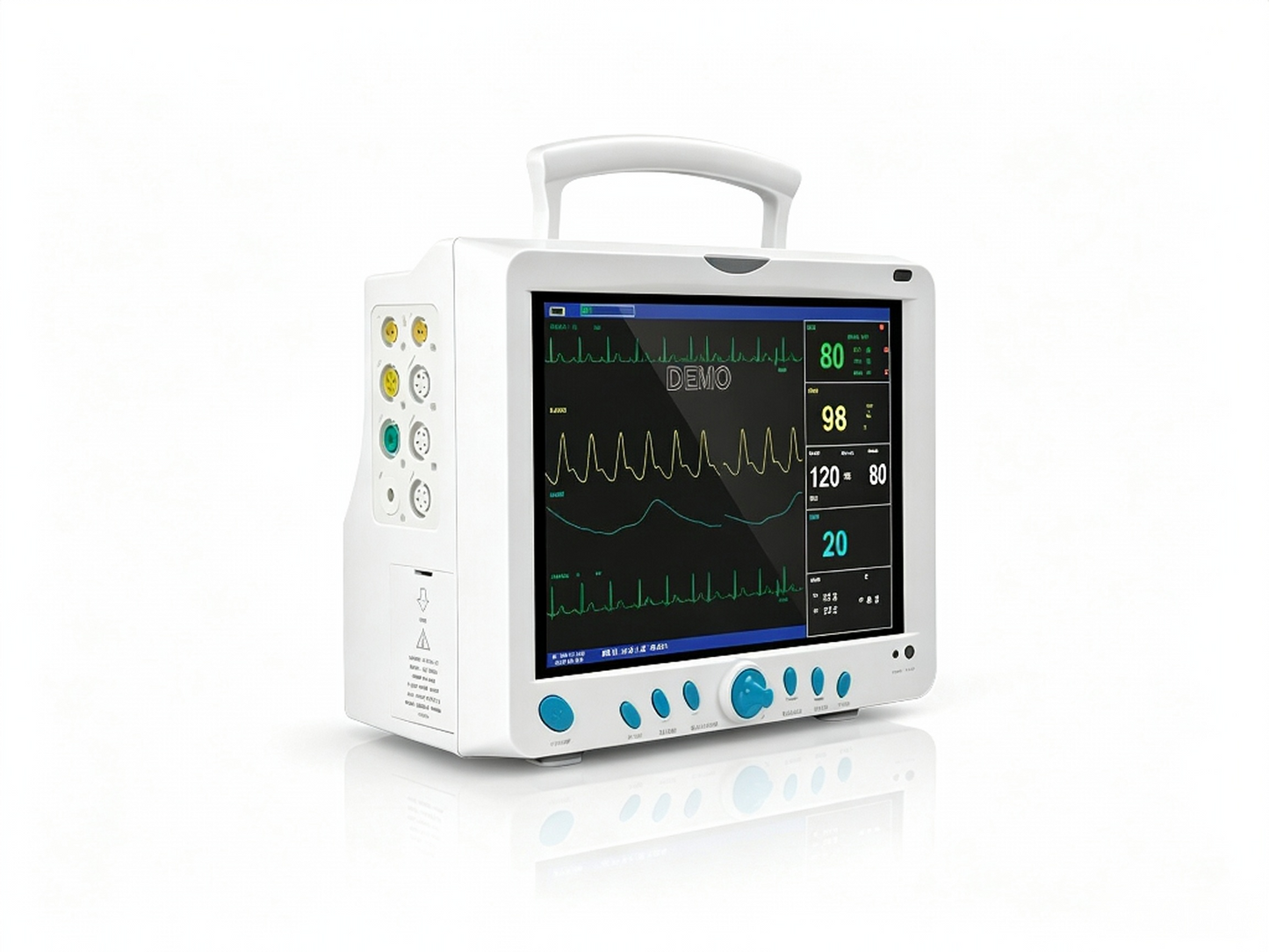 CMS9000 Patient Monitor | 12.1" Multi-Parameter Vital Signs Monitor with NIBP, SpO2, ECG #