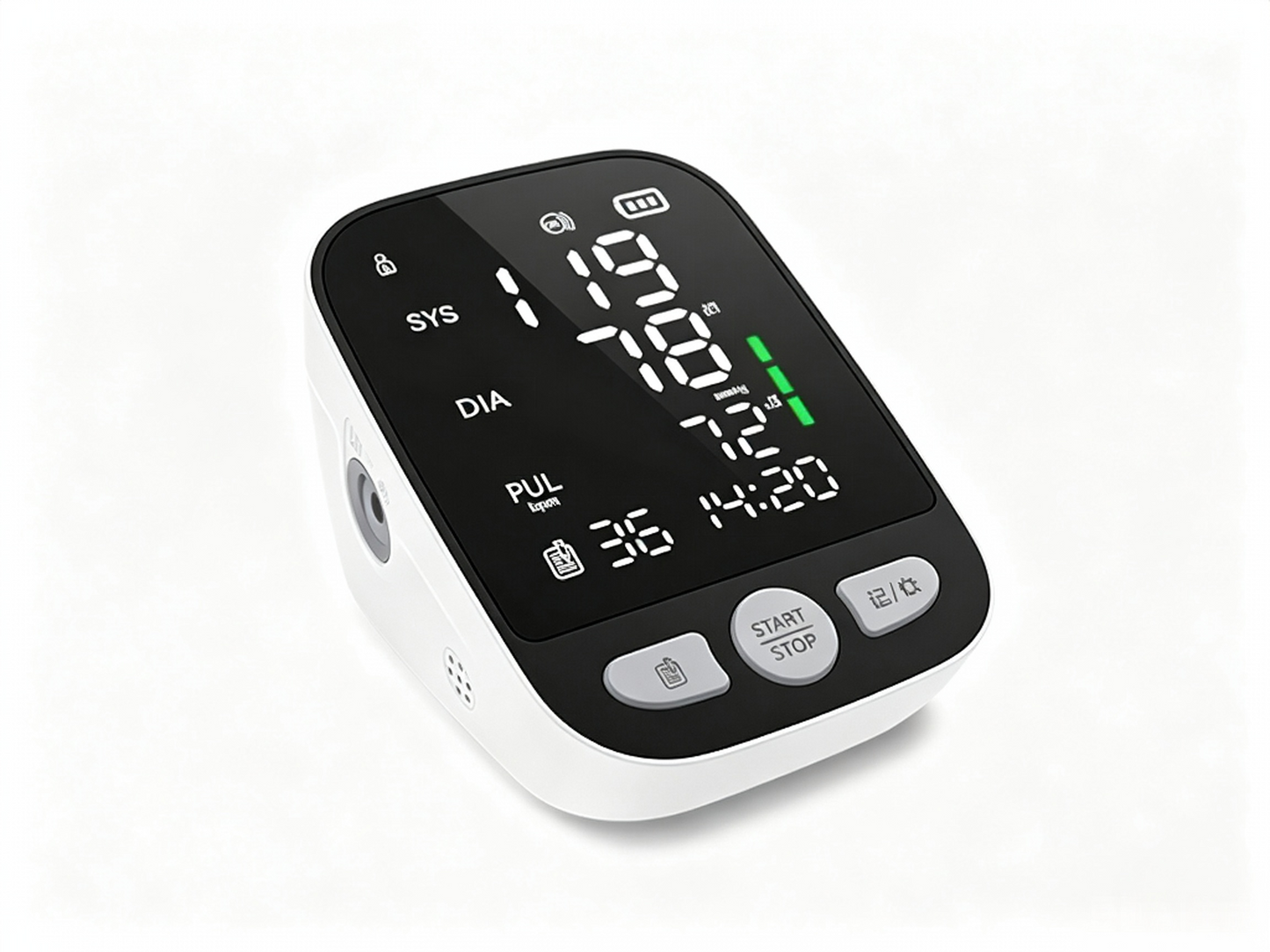 GHM-08D Electronic Sphygmomanometer | Upper Arm Blood Pressure Monitor with 5" LED & Type-C #
