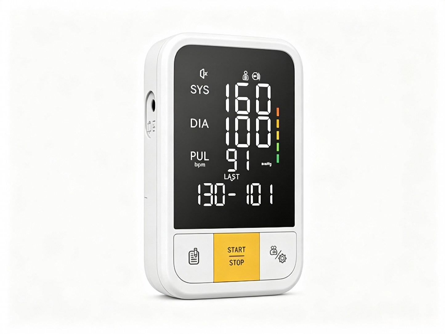 GHM-801 Electronic Sphygmomanometer | Upper Arm Blood Pressure Monitor with WHO Color Indicator #