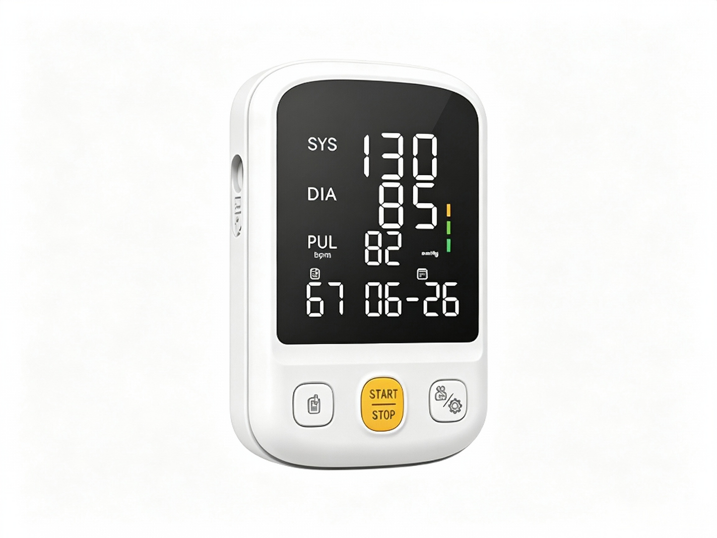 GHM-802 Electronic Sphygmomanometer | Portable Upper Arm Blood Pressure Monitor with LED Display #
