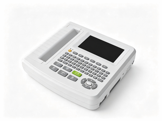 ECG1201G 12-Lead ECG Machine | 7" LCD Electrocardiograph with Keyboard & Auto-Analysis #