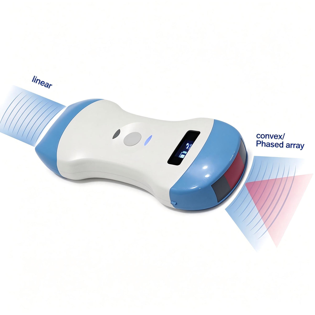 Global Healthcare Medical wireless handheld dual‑head ultrasound system with convex and linear probes for point‑of‑care imaging