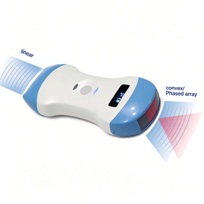 Global Healthcare Medical wireless handheld dual‑head ultrasound system with convex and linear probes for point‑of‑care imaging