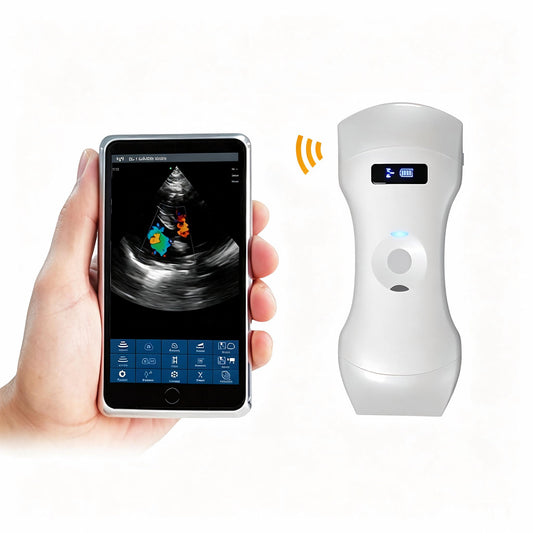 Global Healthcare Medical 3-in-1 wireless handheld ultrasound system with convex, linear, and phased array probes for point-of-care imaging