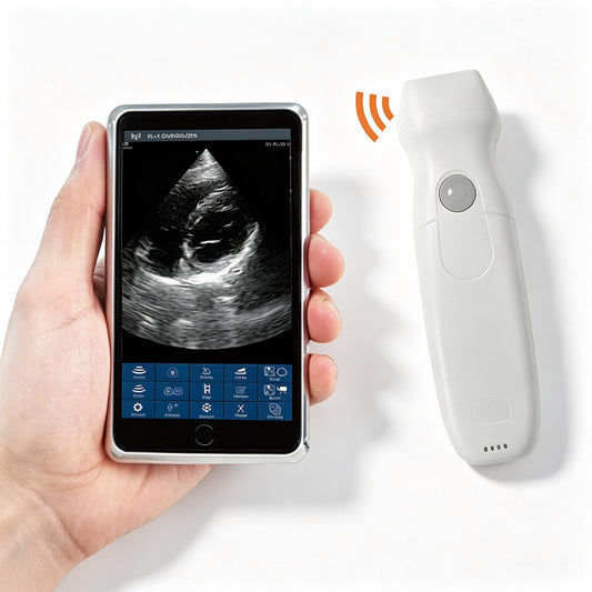 Global Healthcare Medical wireless handheld phased array ultrasound system with CW Doppler for cardiac and transcranial point-of-care imaging