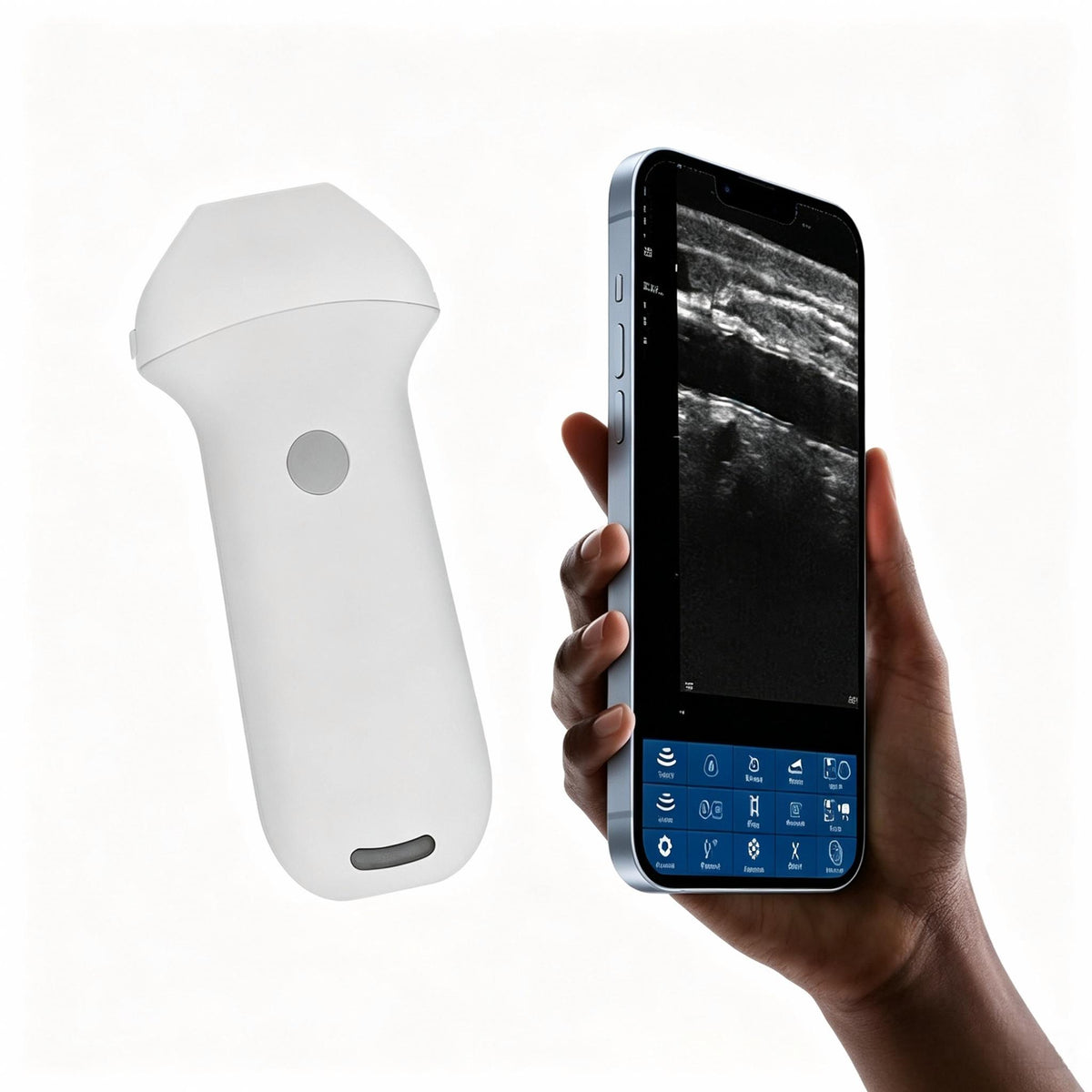Global Healthcare Medical high‑frequency wireless linear ultrasound system with replaceable battery for musculoskeletal and vascular point‑of‑care imaging