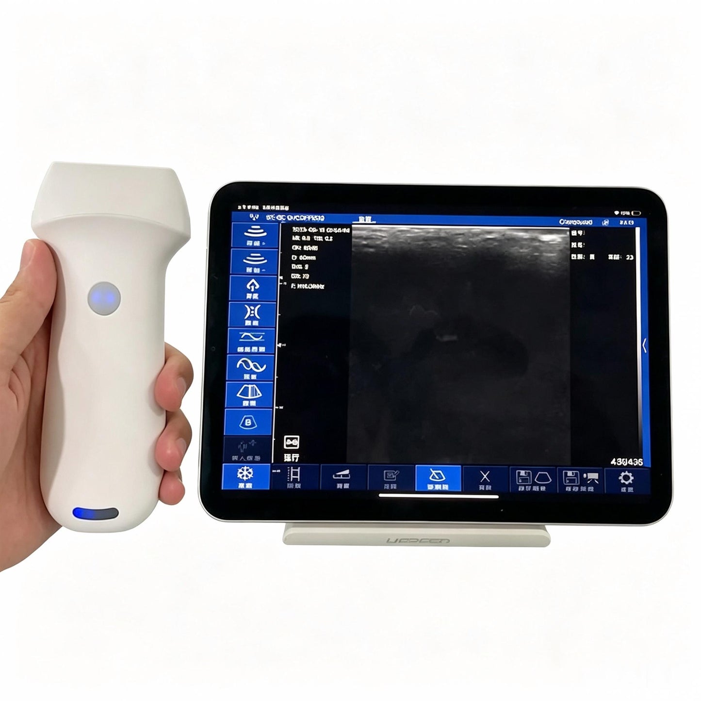 Global Healthcare Medical high-frequency wireless linear ultrasound system with replaceable battery for musculoskeletal and vascular point-of-care imaging