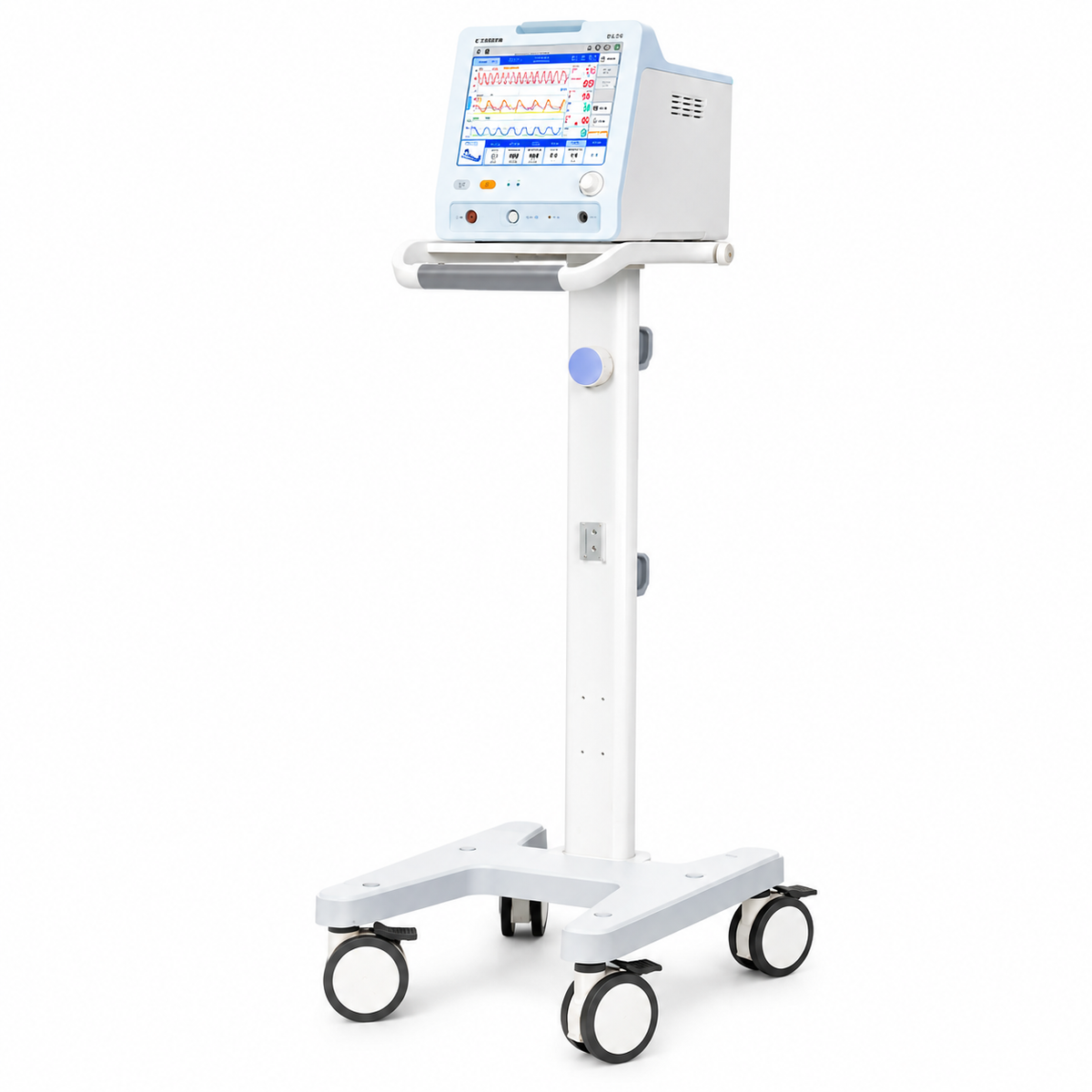 Comen NV10 non-invasive neonatal ventilator with 10.4-inch touchscreen, single-limb nHFO, NCPAP DuoVent NIPPV SNIPPV HFNC modes and up to 6-hour battery for NICU