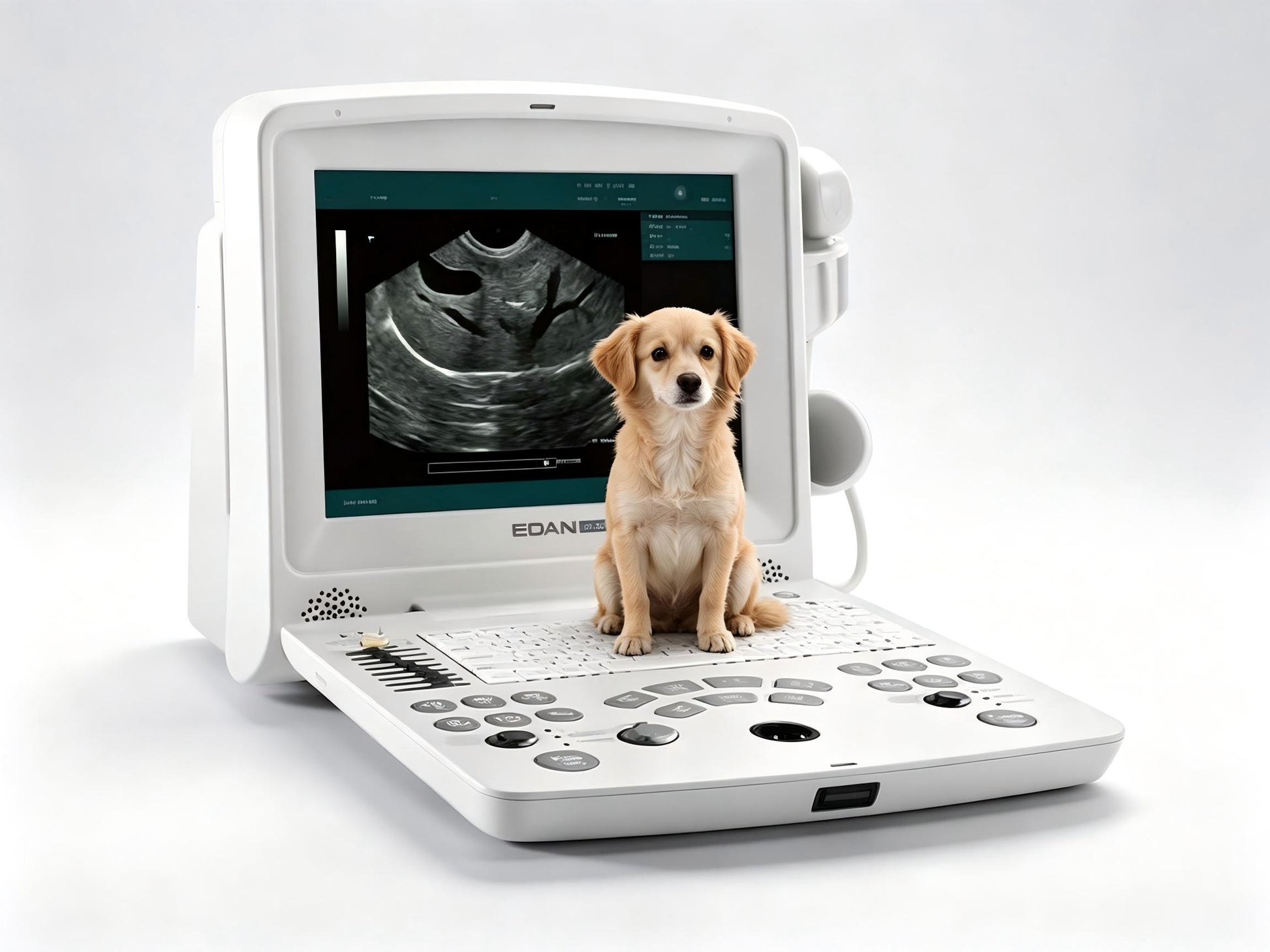 EDAN DUS 60 Vet portable veterinary ultrasound system with 12.1-inch display and PW Doppler